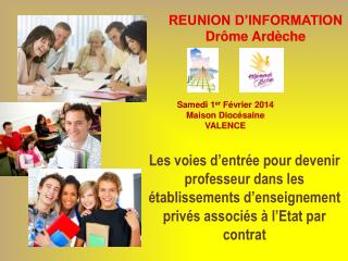 REUNION D’INFORMATION Drôme Ardèche