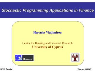 Stochastic Programming Applications in Finance