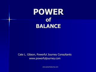 POWER of BALANCE
