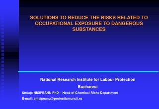 National Research Institute for Labour Protection Bucharest