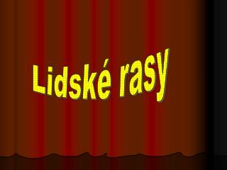 Lidské rasy