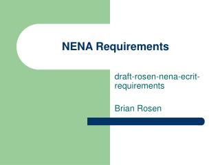 NENA Requirements
