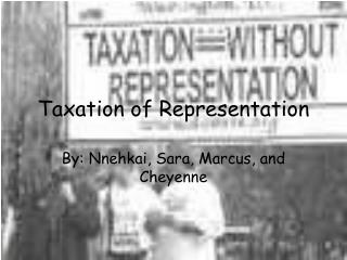Taxation of Representation