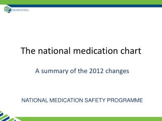 The national medication chart