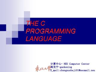 THE C PROGRAMMING LANGUAGE