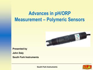 Advances in pH/ORP Measurement – Polymeric Sensors