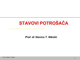 STAVOVI POTROŠAČA