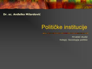 Političke institucije