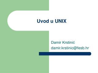 Uvod u UNIX
