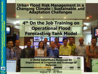 Urban Flood Risk Management in a Changing Climate : Sustainable and Adaptation Challenges