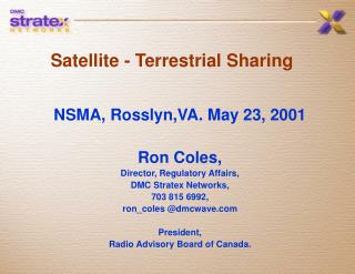 Satellite - Terrestrial Sharing