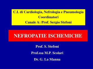 NEFROPATIE ISCHEMICHE