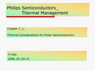 Philips Semiconductors_ Thermal Management