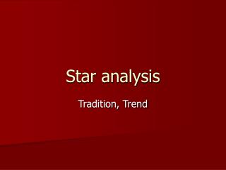 Star analysis