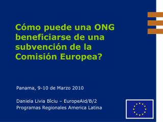 Cómo puede una ONG beneficiarse de una subvención de la Comisión Europea?