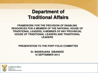 Department of Traditional Affairs