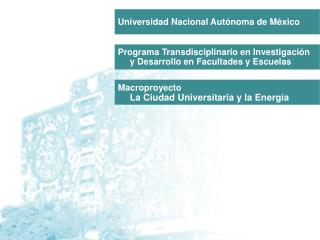 Programa Transdisciplinario en Investigación y Desarrollo en Facultades y Escuelas
