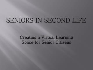 Seniors in second life