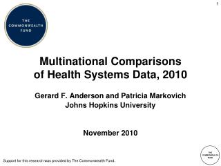 Multinational Comparisons of Health Systems Data, 2010