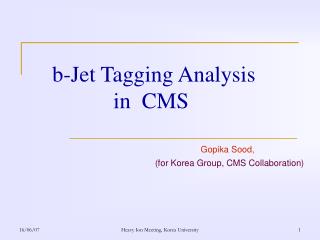 b-Jet Tagging Analysis in CMS