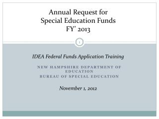 New Hampshire Department of Education Bureau OF Special Education