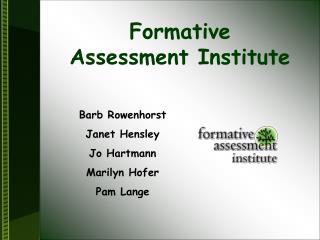 Formative Assessment Institute