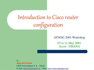 Introduction to Cisco router configuration