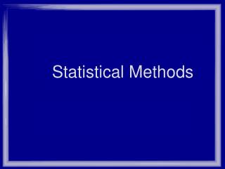 Statistical Methods