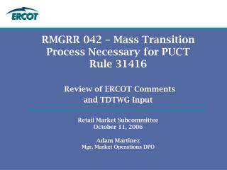 ERCOT Key Points - Introduction