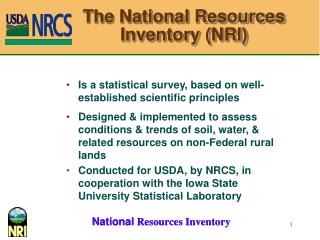 The National Resources Inventory (NRI)