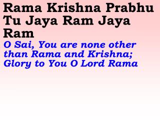 Esu Pitha Prabhu Tu Hey Ram Hey Ram Victory to You O Lord Rama! You are Jesus Christ