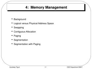 4: Memory Management