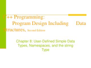 C++ Programming: 	Program Design Including 	Data Structures, Second Edition