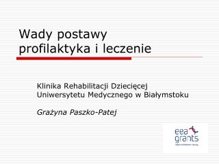 Wady postawy profilaktyka i leczenie