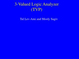3-Valued Logic Analyzer (TVP)