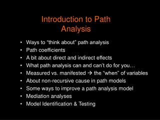 Introduction to Path Analysis