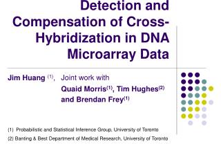 Detection and Compensation of Cross-Hybridization in DNA Microarray Data