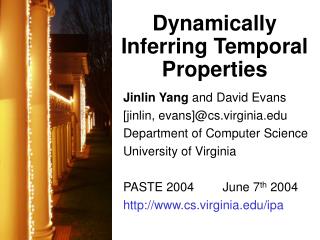 Jinlin Yang and David Evans [jinlin, evans]@cs.virginia Department of Computer Science