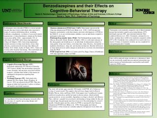 Benzodiazepines and their Effects on Cognitive-Behavioral Therapy