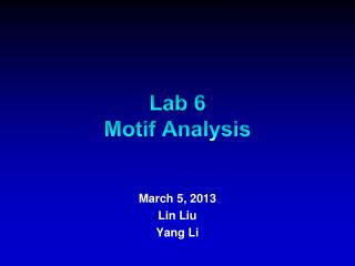 Lab 6 Motif Analysis