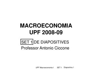 MACROECONOMIA UPF 2008-09