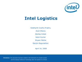 Intel Logistics