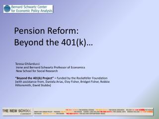 Pension Reform: Beyond the 401(k)…