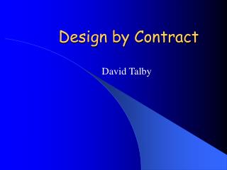 Design by Contract