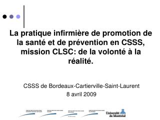 CSSS de Bordeaux-Cartierville-Saint-Laurent 8 avril 2009