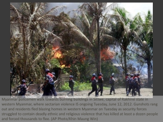 Deadly Myanmar clashes