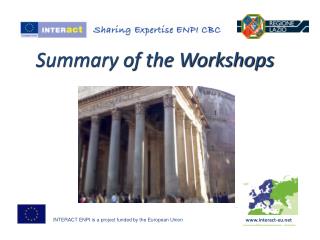 INTERACT ENPI is a project funded by the European Union