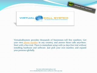 Get Toll Free Numbers at Virtualcallsystem