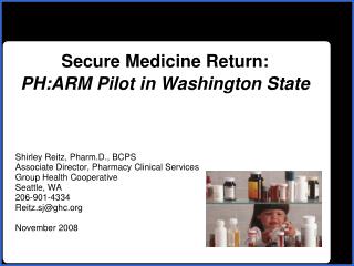 Secure Medicine Return: PH:ARM Pilot in Washington State