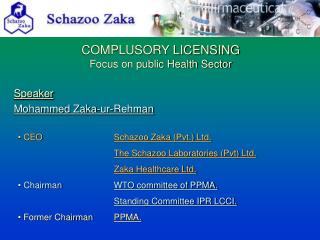 COMPLUSORY LICENSING Focus on public Health Sector